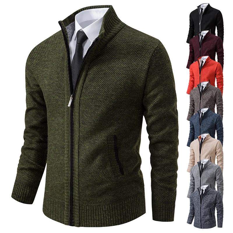 Wool Blend Coat - Autumn Winter New Jersey Men's Casual