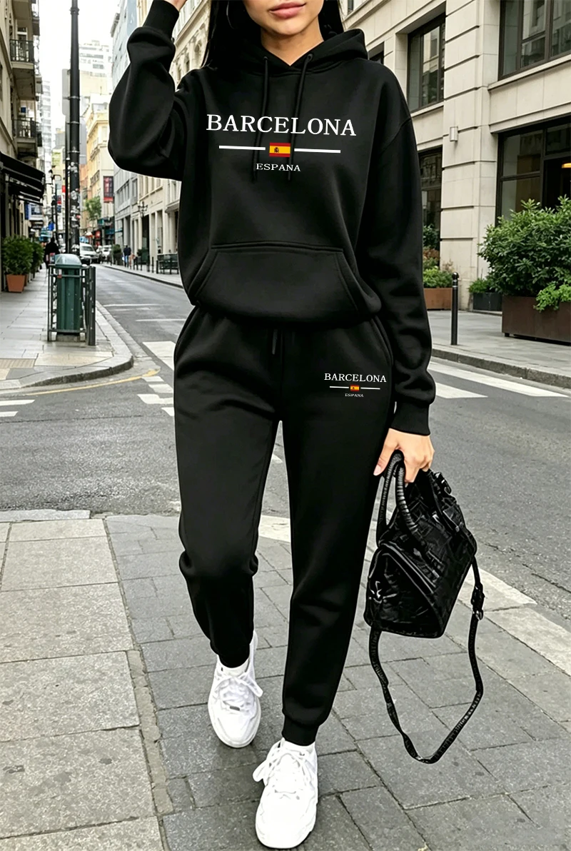 Winter Clothing Hoodie - Fashion Womens Tracksuit Printing Casual Hoodie