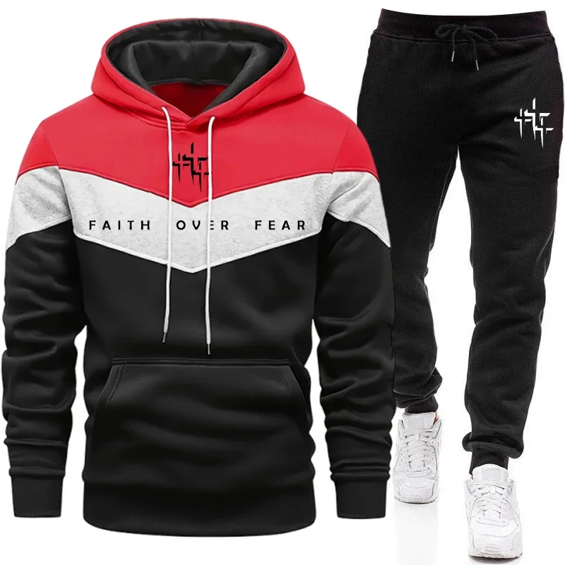 Faith Over Fear Men's Tracksui - огляд і ціна Winter Clothing Hoodie