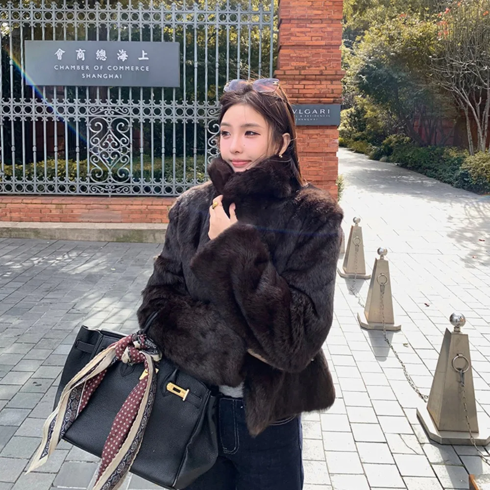 Natural Rabbit Fur Coat Women  - огляд і ціна Winter Clothing Wholesale