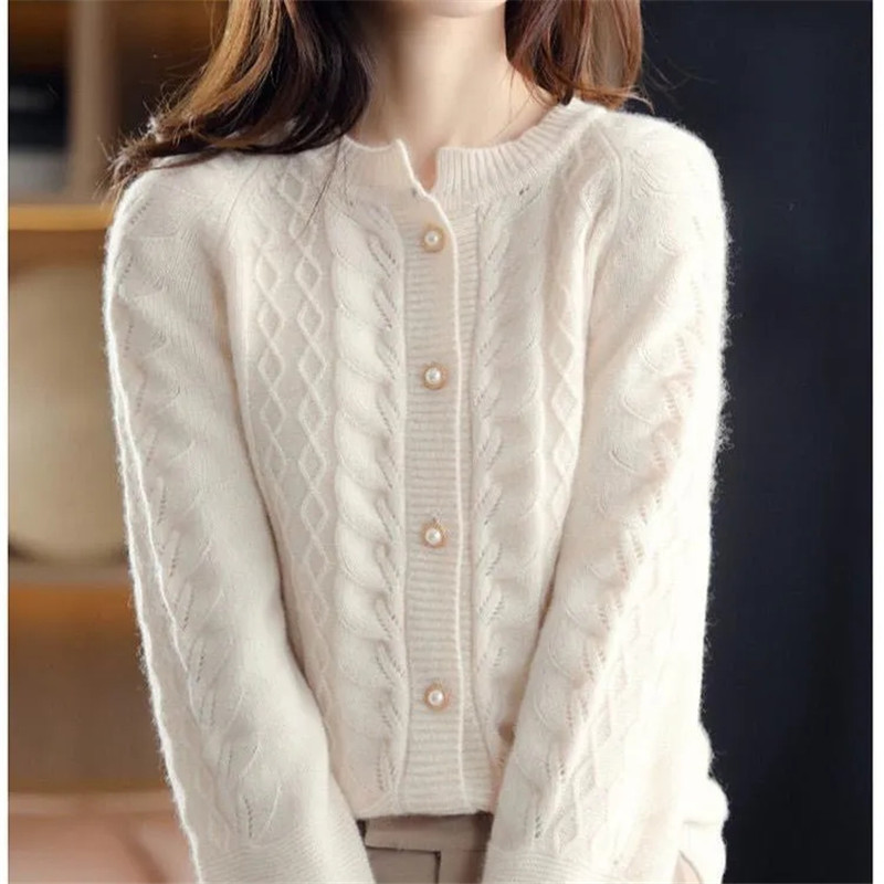 Vintage Knitted Cardigan Jacke - огляд і ціна Wool Blend Coat