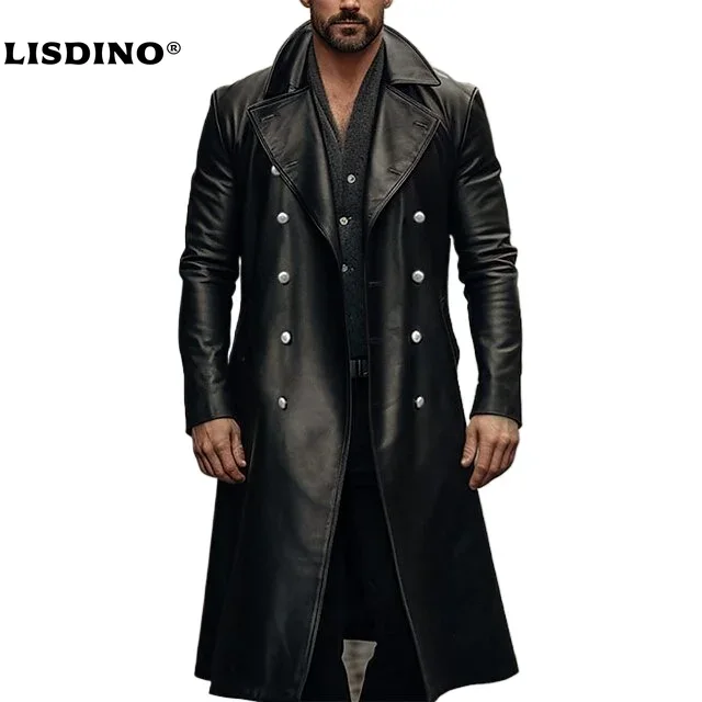 Leather Jacket Men Winter Flee - огляд і ціна Winter Clothing Clearance Sale