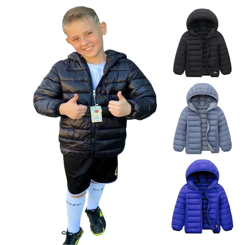 Hooded Lightweight Down Jacket - огляд і ціна Winter Clothing Kids
