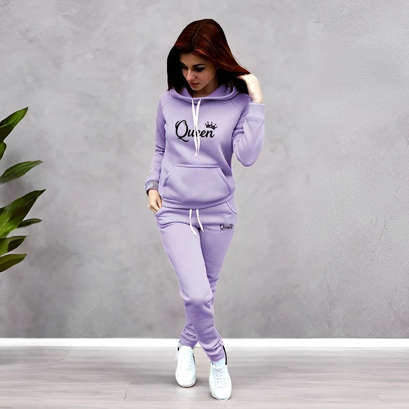 Womens Tracksuit Queen Letter  - огляд і ціна Winter Clothing For Women
