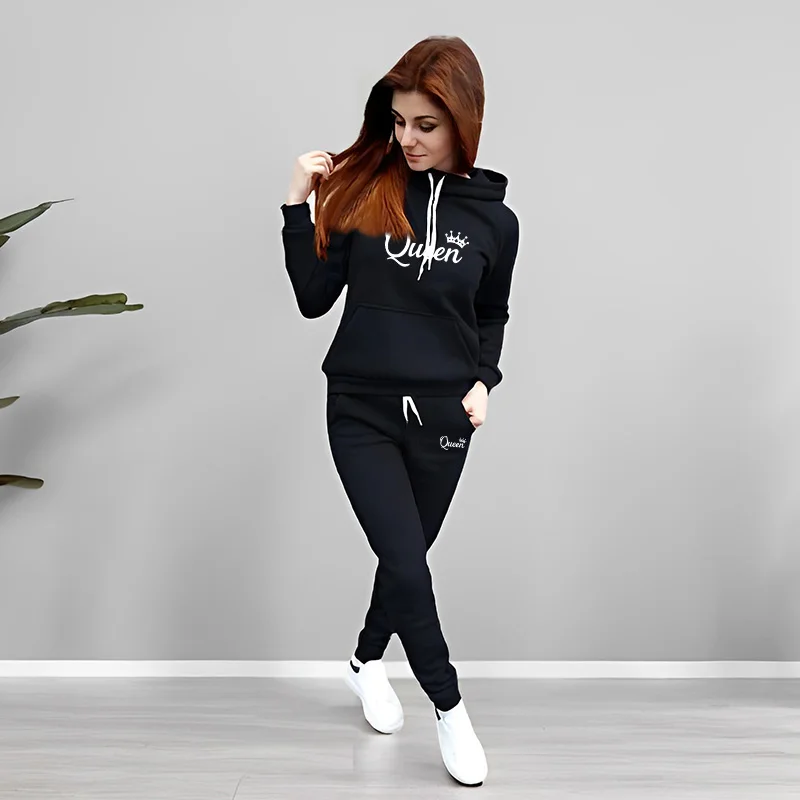 Womens Tracksuit Queen Letter  - огляд і ціна Winter Clothing For Women