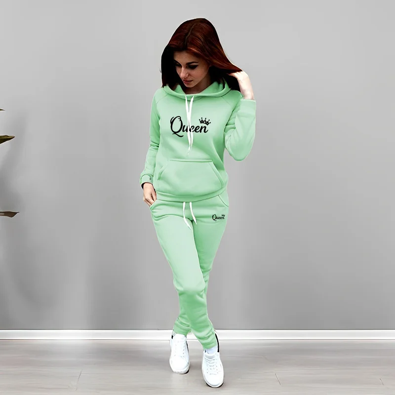 Womens Tracksuit Queen Letter  - огляд і ціна Winter Clothing For Women