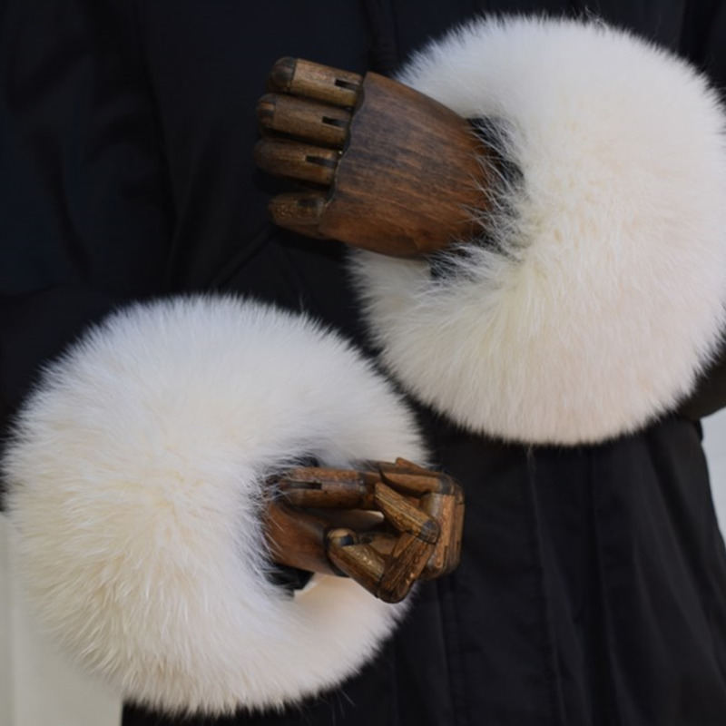 Fox Fur Cuffs For Women Whole  - огляд і ціна Winter Clothing Clearance Sale