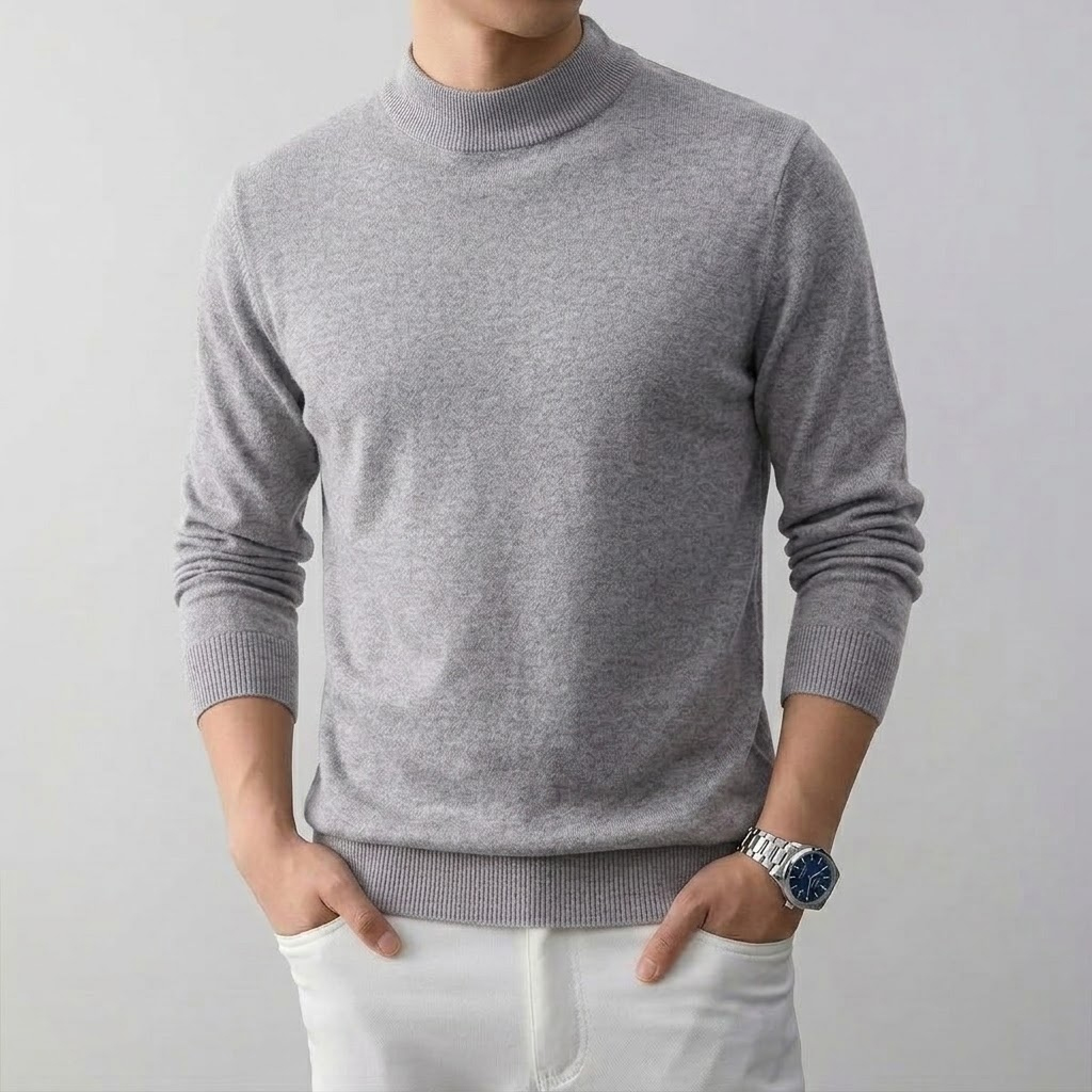 Men's Solid High Stretch Mock  - огляд і ціна Wool Blend Coat