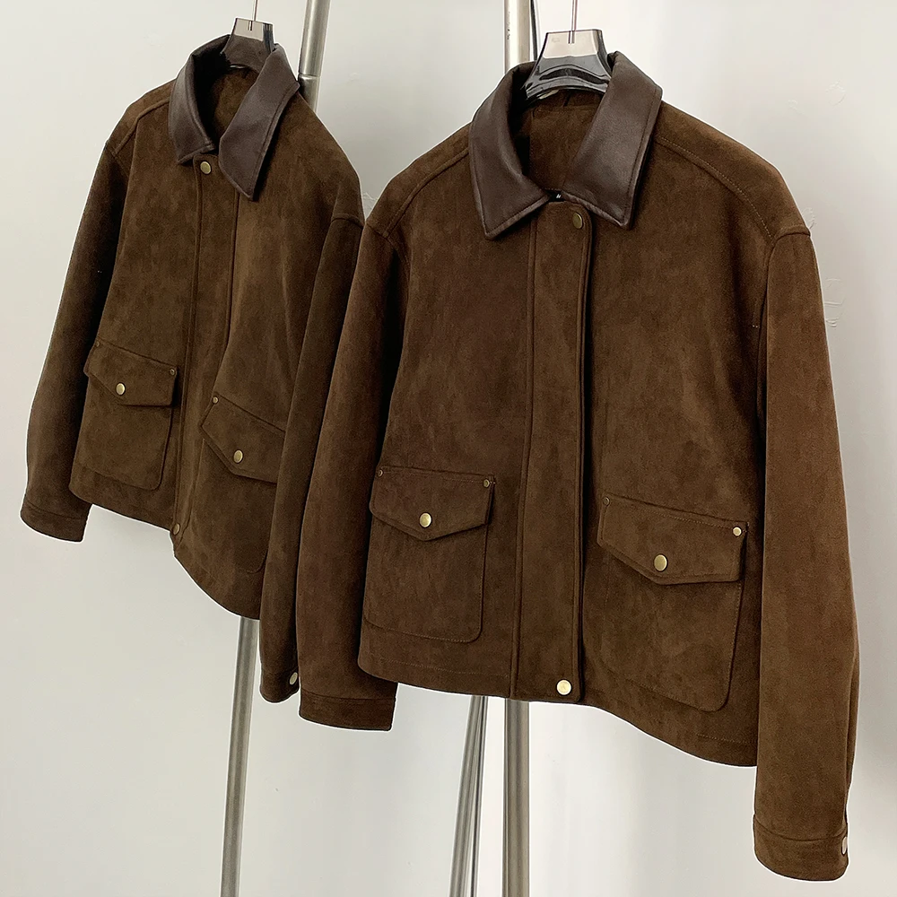 Leather Jacket Artificial Sued - огляд і ціна Winter Clothing Wholesale