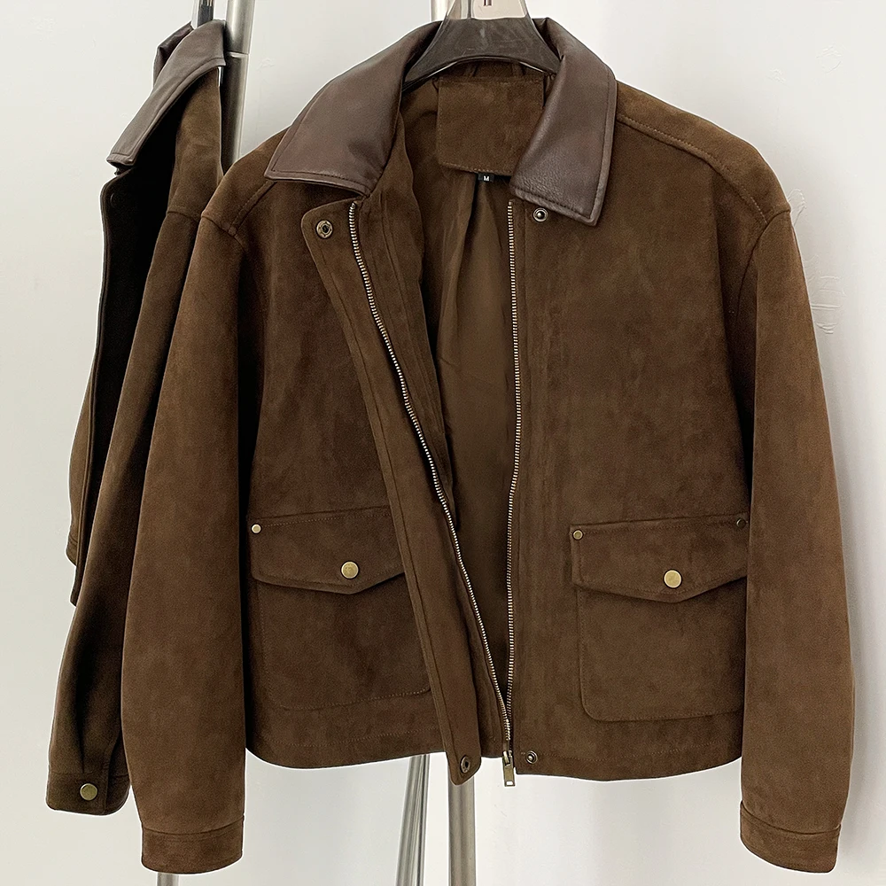 Leather Jacket Artificial Sued - огляд і ціна Winter Clothing Wholesale