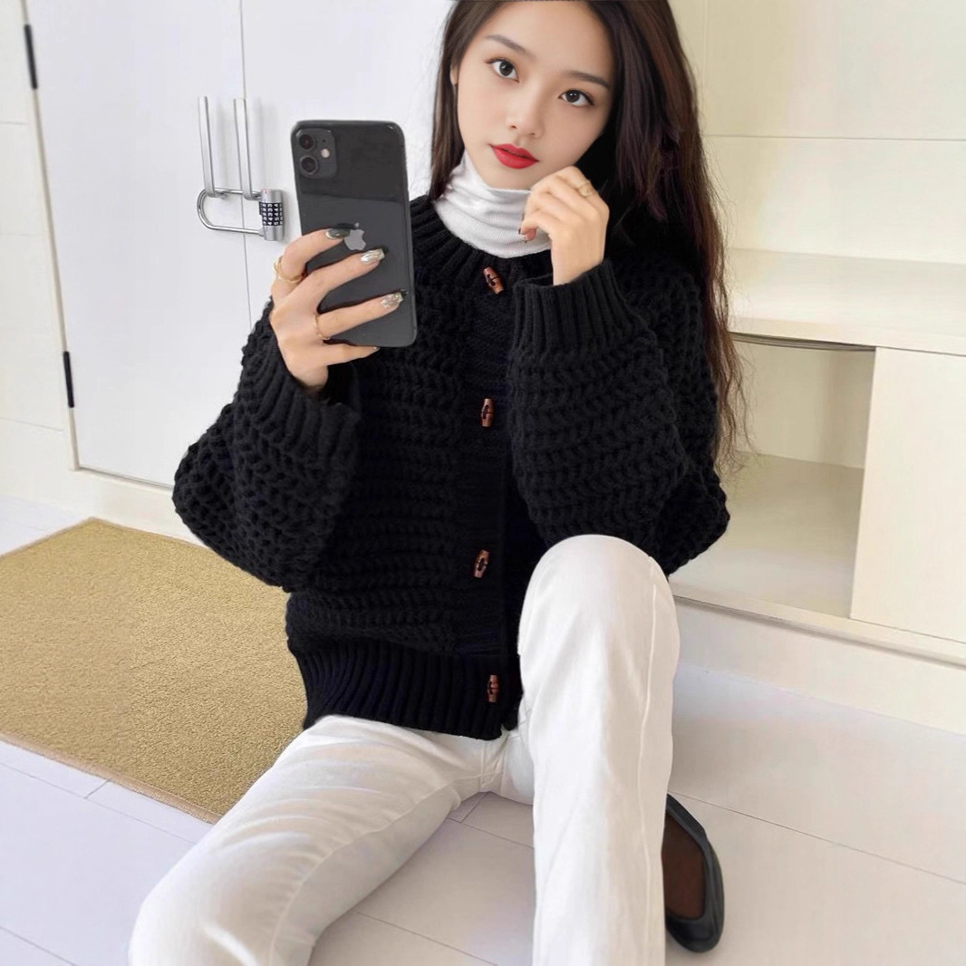 Women's Chunky Knit Cardigan,  - огляд і ціна Wool Blend Coat
