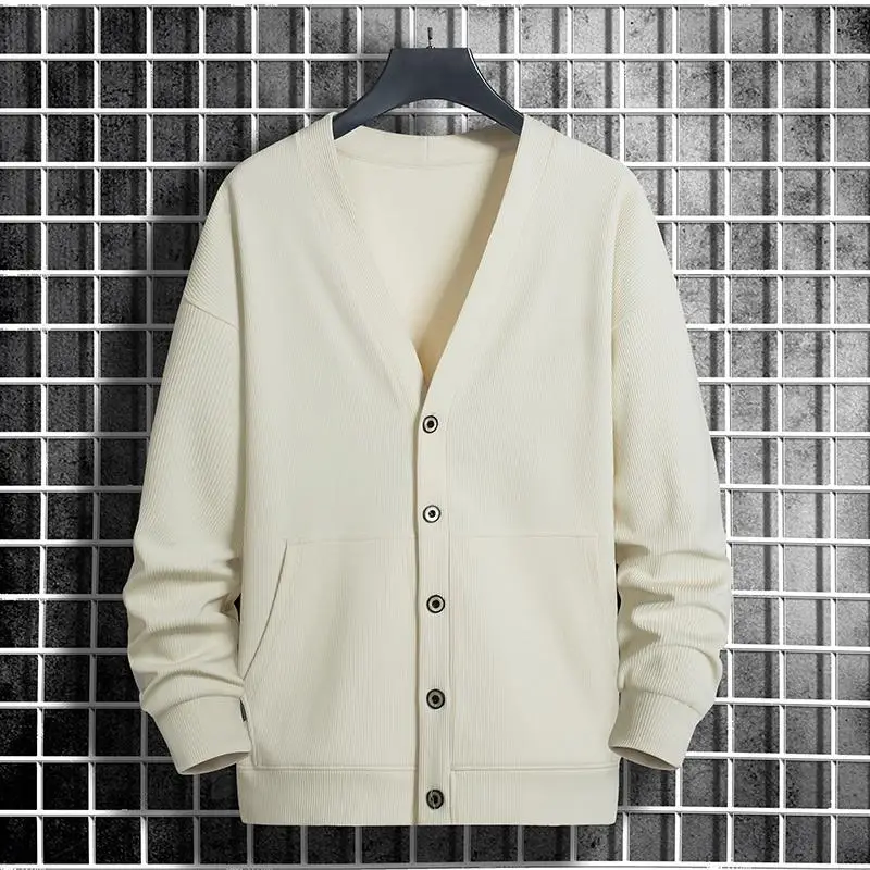 Knit Cardigan Men Korean Style - огляд і ціна Wool Blend Coat