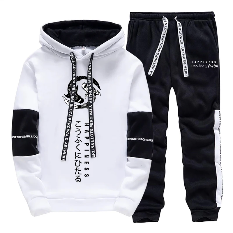 Fashion Men's Tracksuit Print  - огляд і ціна Winter Clothing Hoodie