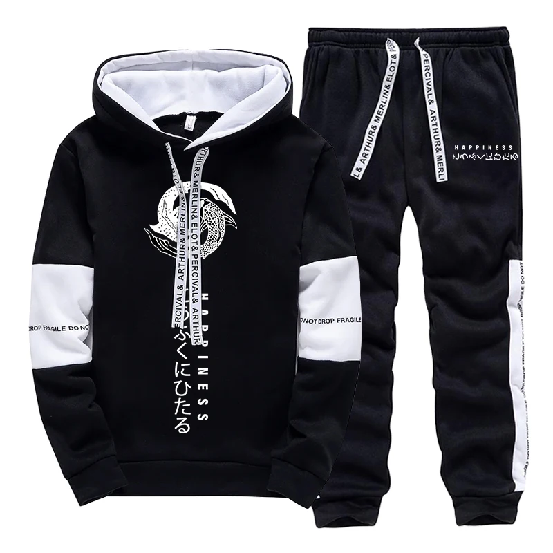 Fashion Men's Tracksuit Print  - огляд і ціна Winter Clothing Hoodie
