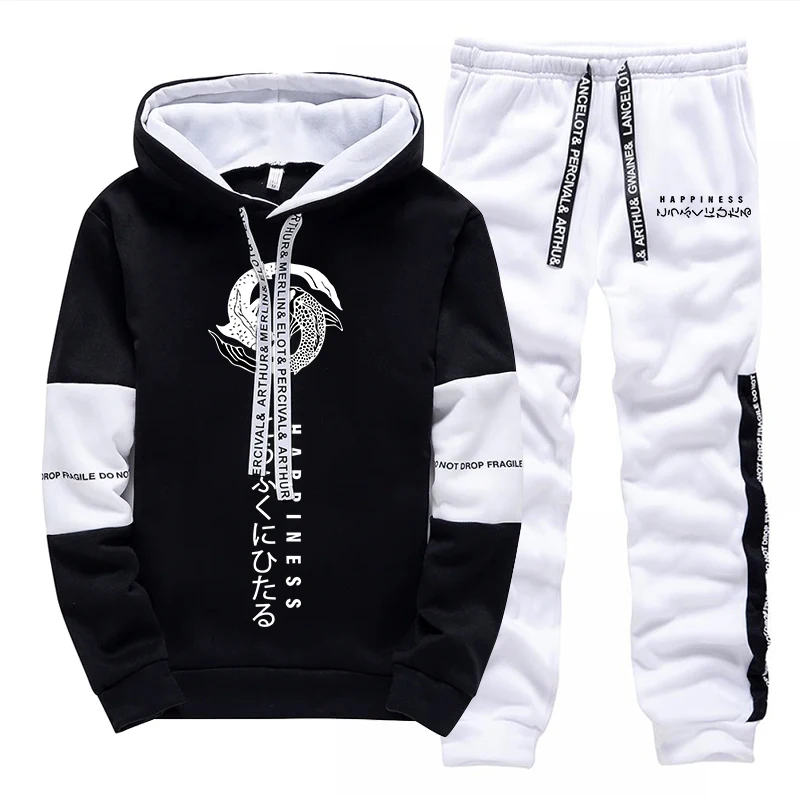 Fashion Men's Tracksuit Print  - огляд і ціна Winter Clothing Hoodie