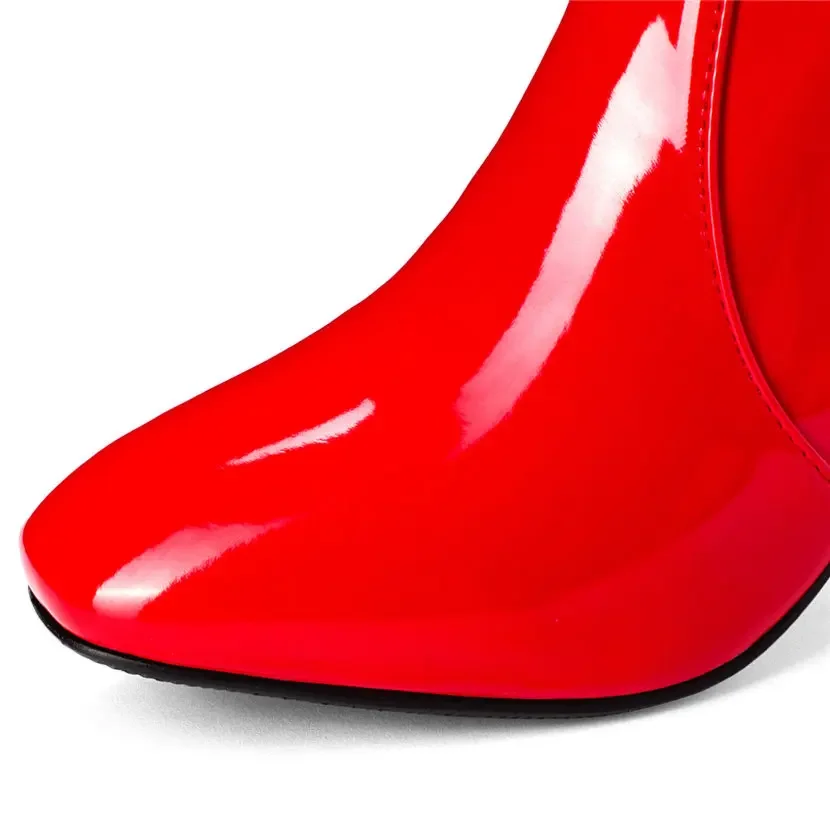 Red White Patent Leather Women - огляд і ціна Winter Clothing Clearance Sale