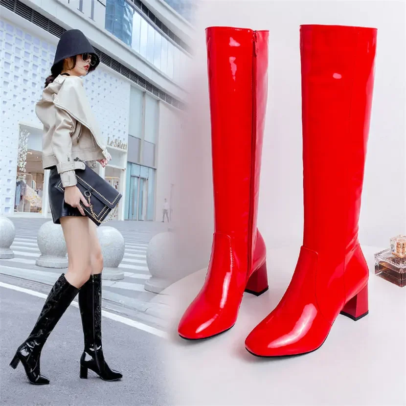 Red White Patent Leather Women - огляд і ціна Winter Clothing Clearance Sale