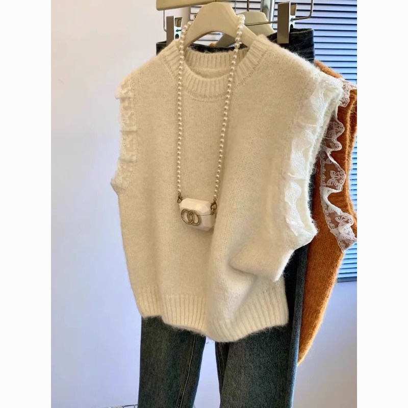 Women Sweater Vest Retro Patch - огляд і ціна Winter Clothing Wholesale
