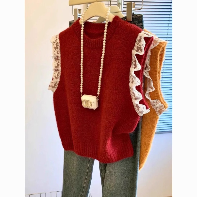 Women Sweater Vest Retro Patch - огляд і ціна Winter Clothing Wholesale
