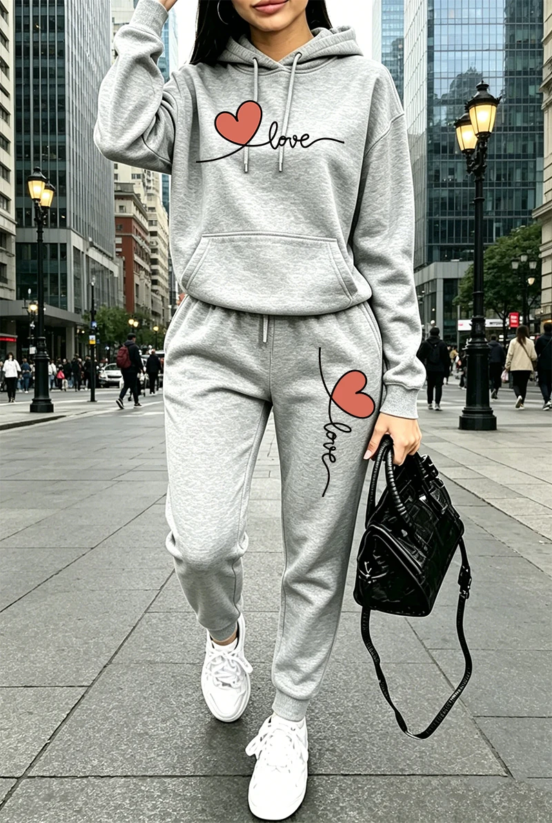 Womens Tracksuit Print Casual  - огляд і ціна Winter Clothing Hoodie