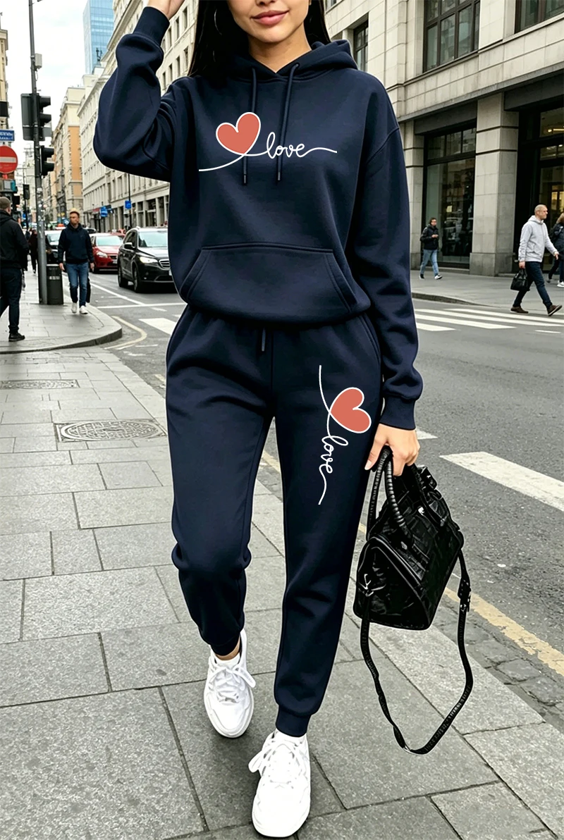 Womens Tracksuit Print Casual  - огляд і ціна Winter Clothing Hoodie