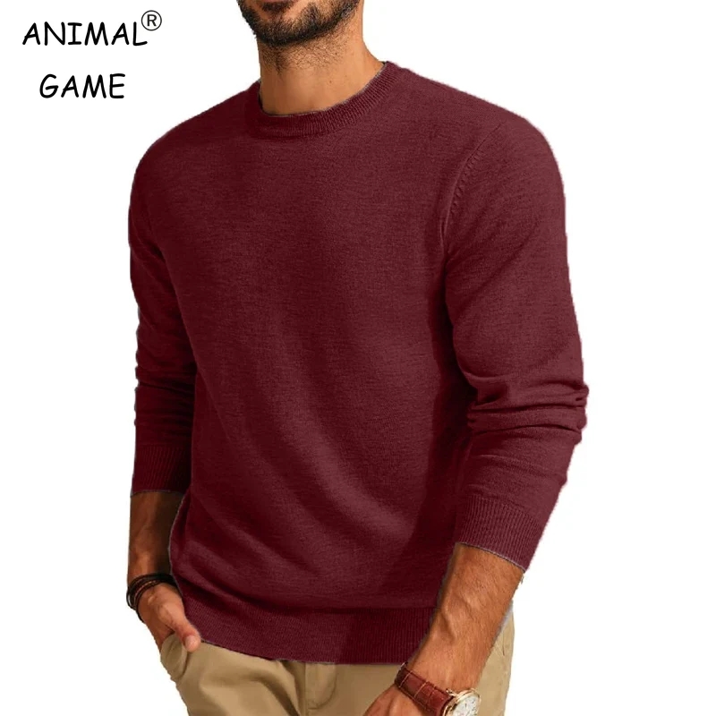 Men's Long Sleeve Sweaters Cre - огляд і ціна Wool Blend Coat