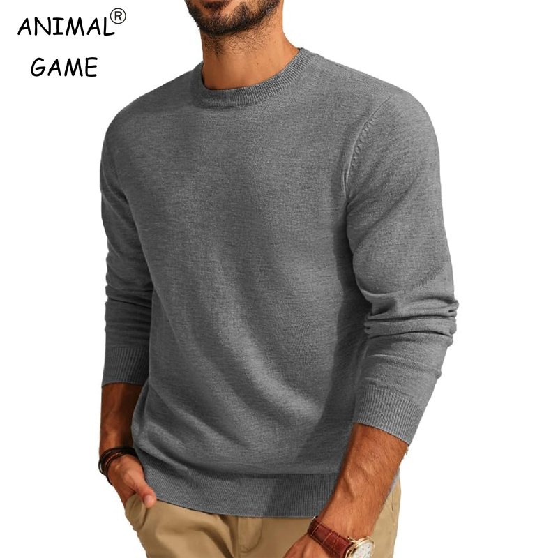 Men's Long Sleeve Sweaters Cre - огляд і ціна Wool Blend Coat