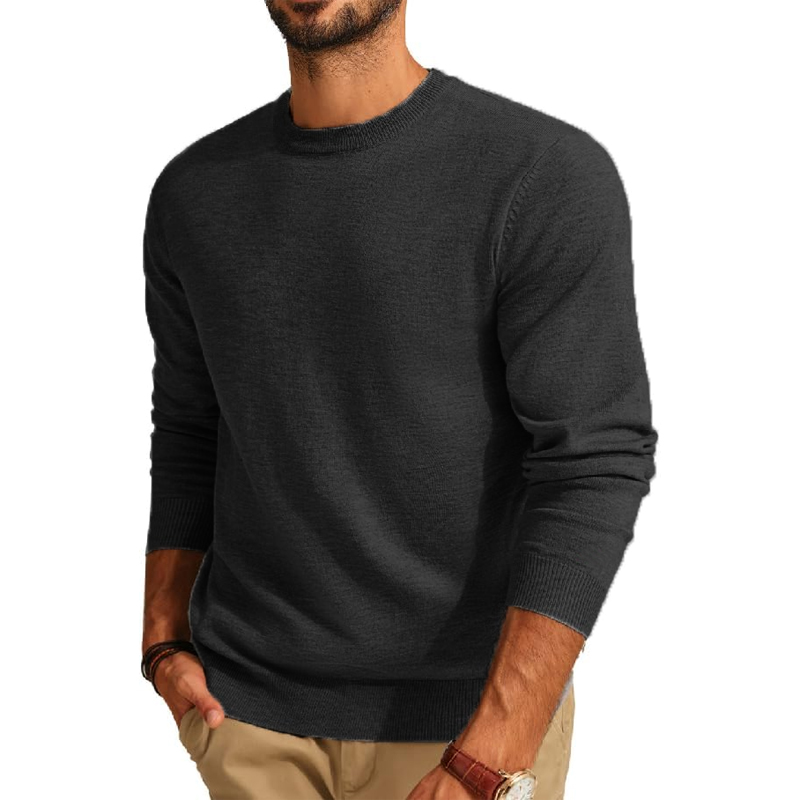 Men's Long Sleeve Sweaters Cre - огляд і ціна Wool Blend Coat