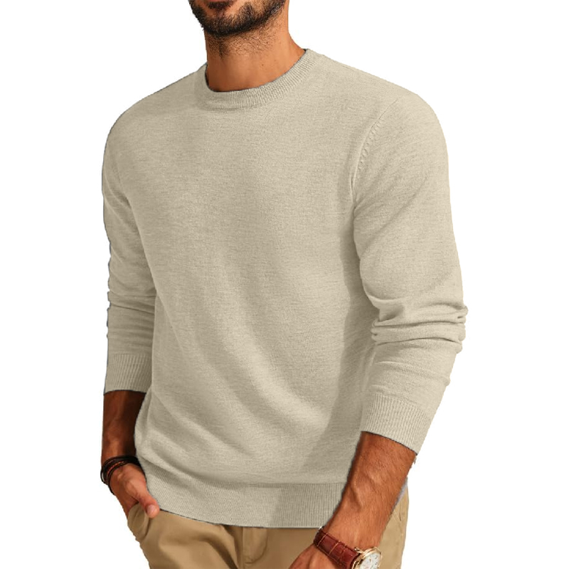 Men's Long Sleeve Sweaters Cre - огляд і ціна Wool Blend Coat