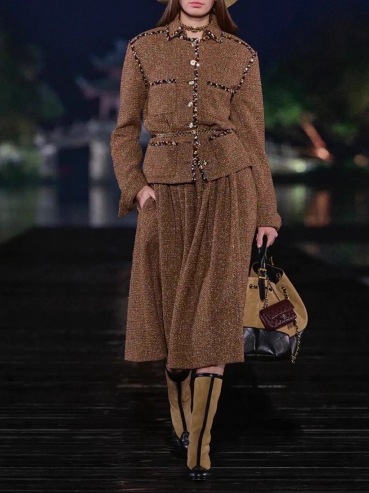 Female Elegant Turndown Collar - огляд і ціна Wool Blend Coat